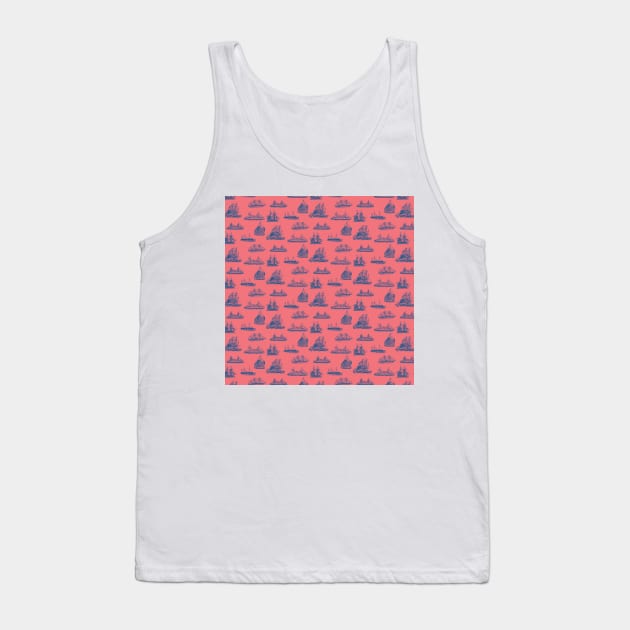 Nautical Ships Pattern Tank Top by FlashmanBiscuit